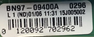 KIT DE TARJETAS SMART TV SAMSUNG 4K / MAIN BN94-10072A / BN41-02356C / FUENTE BN44-00813A / PSLF441M07A / T-CON BN96-35079A / UD120_EU22ATLTSTG2_V0.2 / MAIN SUBCON BN94-08843B / BN41-02417A / DISPLAY BN96-35063B / BN96-35063B  / MODELO UN75JU7100FXZA US02 - Imagen 5